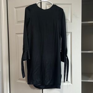 100% silk black dress